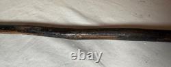 Antique 19th century hand carved Folk Art monkey lizard walking stick cane