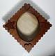 Antique American Folk Art Carved Hearts & Stars Wood Shadow Box Frame