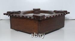 Antique AMERICAN FOLK ART CARVED HEARTS & STARS WOOD SHADOW BOX FRAME