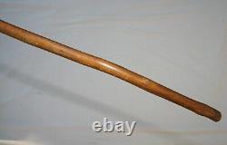 Antique American Folk Art Cane Carved Stylized Dog Walking Stick Collector Grade