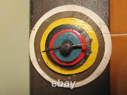 Antique American Folk Art Wood Carved Game Invention One Ofa Kind Bullseye Id'd