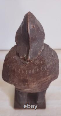 Antique C(arl) J(ohan) Trygg Flat Plane Wood Sculpture, Signed, Dated 1919, 10H