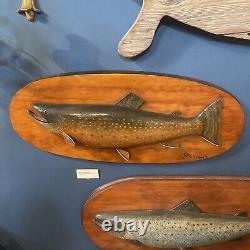 Antique Carved Fish Plaque