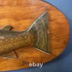 Antique Carved Fish Plaque