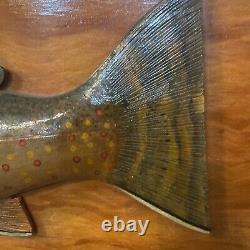 Antique Carved Fish Plaque