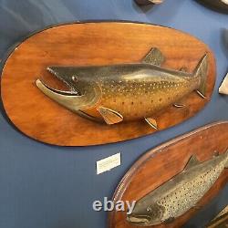 Antique Carved Fish Plaque