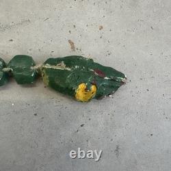 Antique Carved Painted Snake Toy Beaded Clay Folk Art Early 1900s Americana