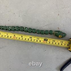 Antique Carved Painted Snake Toy Beaded Clay Folk Art Early 1900s Americana