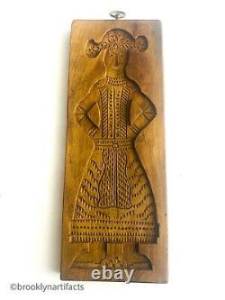 Antique Carved Wood Cookie Board / Mold Primitive Folk Art