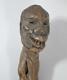 Antique Carved Wood Folk Art Primitive Walking Stick Handle Grotesque Face Skull