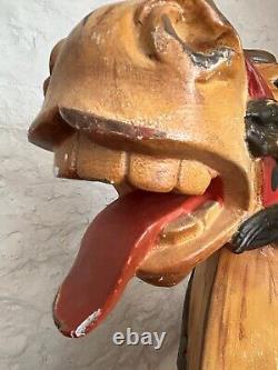 Antique Carved Wood Painted Carousel Horse Stander Style Folk Art