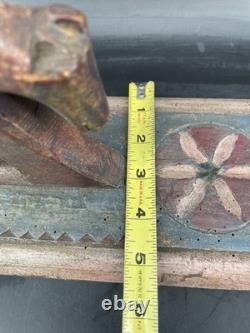 Antique Carved Wooden Scandinavian Mangle Board Folk Art