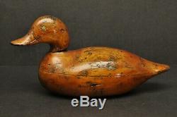 Antique Chase S Osborn CS Osborn Sugar Island MI Duck Decoy Wood Carved Folk Art