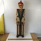 Antique Circus Folk Art Carnival Clown Cabinet Wood Hand Carved Cabinet