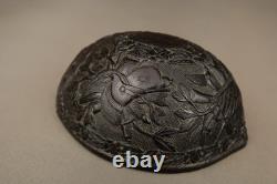 Antique Colonial Carved Coconut Cup Sailors Bugbear Folk Art 18/19th Century