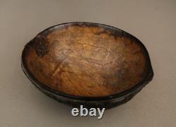Antique Colonial Carved Coconut Cup Sailors Bugbear Folk Art 18/19th Century