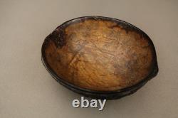 Antique Colonial Carved Coconut Cup Sailors Bugbear Folk Art 18/19th Century
