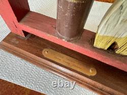 Antique Country Folk Art Hand-Carved Wooden Butter Churn Whirligig