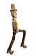Antique Dancing Jig Figure Wood Carving Folk Art Ca 1930 Tall W Stand