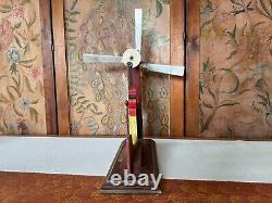 Antique Early 1900s Country Folk Art Hand Carved Wooden Butter Churn Whirligig