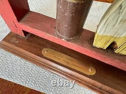 Antique Early 1900s Country Folk Art Hand Carved Wooden Butter Churn Whirligig