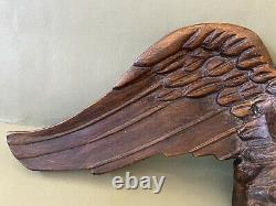 Antique Early 20thC Folk Art Wood Carved Patriotic Eagle Trade Sign Bellamy Styl