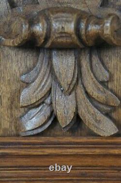 Antique Folk Art American Eagle Carved Oak Wall Plaque High Relief Heraldic 21