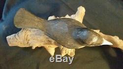 Antique Folk Art Bird Decoy Sculptures Hand Carved Wood