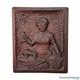 Antique Folk Art Carved Mahogany Women Wall Hanging Panel