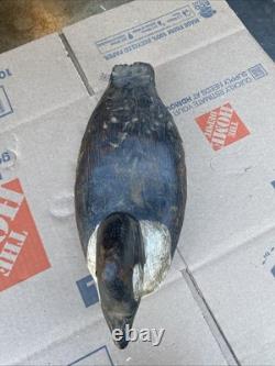 Antique Folk Art Carved & Painted Goldeneye Duck Hunting Decoy Vintage