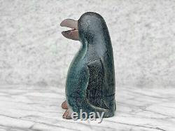 Antique Folk Art Carved Penguin Bird Wood Sculpture