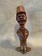 Antique Folk Art Carved Wood & Bronze Soldier Wax Seal By Jose Alcantara