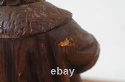 Antique Folk Art Carved Wood Renaissance Man Scholar Statue Figure 17