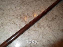 Antique Folk Art Carved Wooden Cane African Mans Head Hard Wood