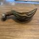 Antique Folk Art Carved Wooden Ladle Scoop Octopus With Abalone Large Very Cool