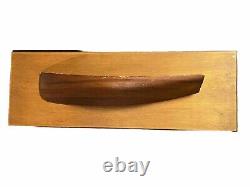 Antique Folk Art Carved Wooden Nautical Maritime Half Hull