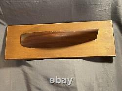 Antique Folk Art Carved Wooden Nautical Maritime Half Hull