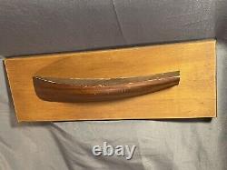 Antique Folk Art Carved Wooden Nautical Maritime Half Hull