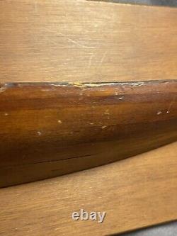 Antique Folk Art Carved Wooden Nautical Maritime Half Hull