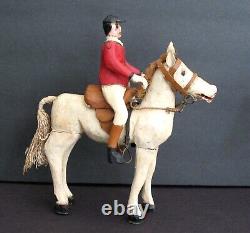 Antique Folk Art FOX HUNT Wood Carvings Chester County, PA Horses Hound Dogs