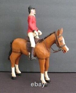 Antique Folk Art FOX HUNT Wood Carvings Chester County, PA Horses Hound Dogs