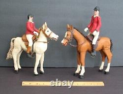 Antique Folk Art FOX HUNT Wood Carvings Chester County, PA Horses Hound Dogs