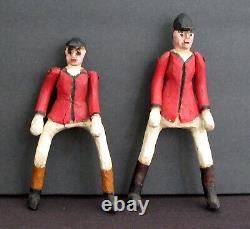 Antique Folk Art FOX HUNT Wood Carvings Chester County, PA Horses Hound Dogs