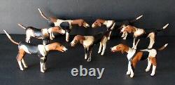 Antique Folk Art FOX HUNT Wood Carvings Chester County, PA Horses Hound Dogs