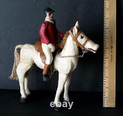 Antique Folk Art FOX HUNT Wood Carvings Chester County, PA Horses Hound Dogs