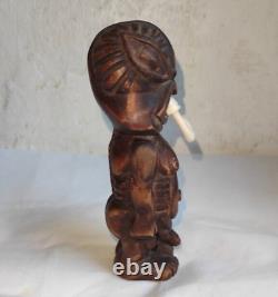 Antique Folk Art Figure Idol Totem Primitive Sculpture Deocr Statue Rare Old 20c