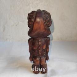 Antique Folk Art Figure Idol Totem Primitive Sculpture Deocr Statue Rare Old 20c