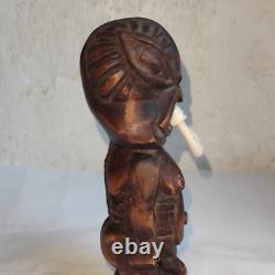 Antique Folk Art Figure Idol Totem Primitive Sculpture Deocr Statue Rare Old 20c