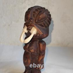 Antique Folk Art Figure Idol Totem Primitive Sculpture Deocr Statue Rare Old 20c