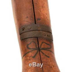 Antique Folk Art Lady Legs Boot Jack c. 1890s Hand-Carved Inventive Form AAFA
